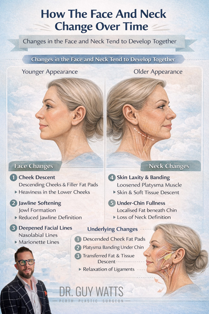 How the face and neck change over time - Infographics on Can You Have A Facelift Without A Neck Lift?: Pros And Cons Blog