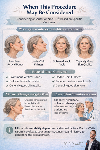 Anterior Neck-Lift Surgery: When It’s Considered And Why by Dr Guy Watts