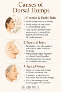Causes of Dorsal Humps - Infographics by Dr Guy Watts