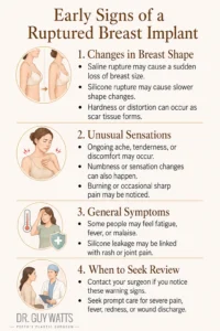 Early Warning Signs of Potential Rupture - Infographics by Dr Guy Watts