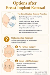 Options after Breast Implant Removal - Infographics by Dr Guy Watts