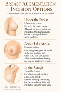 What Are The Different Incision Options - Infographics by Dr Guy Watts