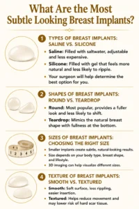 What Are the Most Subtle Looking Breast Implants - Infographics by Dr Guy Watts