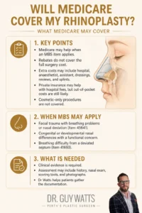 Will Medicare Cover My Rhinoplasty - Infographics by Dr Guy Watts