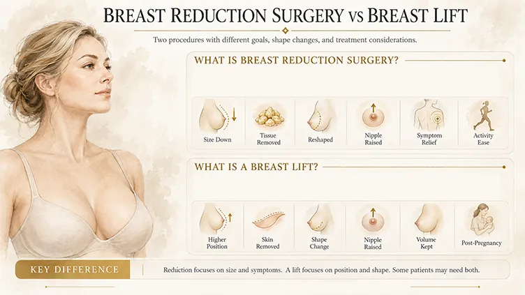 Breast Reduction Surgery vs Breast Lift by Dr Guy Watts